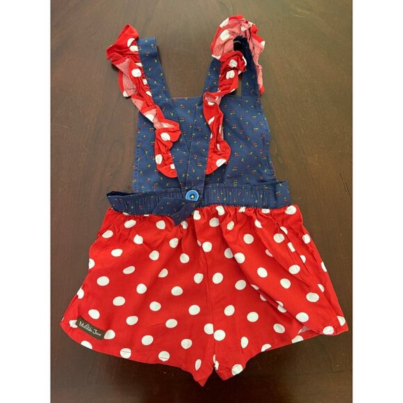Matilda Jane Magical Day Red Polka Dot Romper Shortalls Overalls Size 2T - Picture 6 of 11
